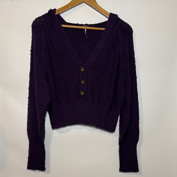 Free People Found My Friend Nubby Cropped Sweater Size: Small - Picture 2 of 4
